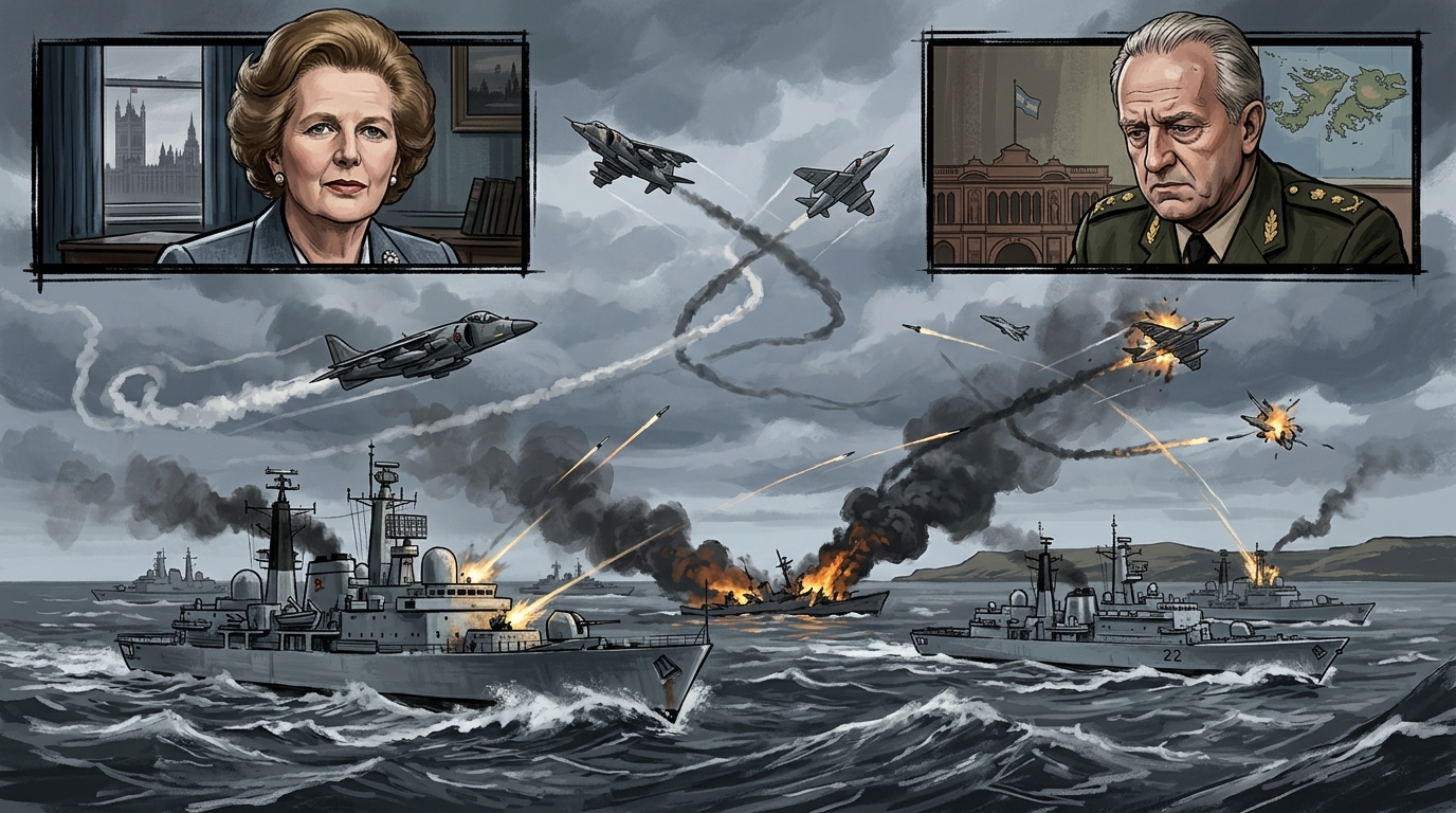 The Falklands War of 1982: Margaret Thatcher's Iron Will and British Victory