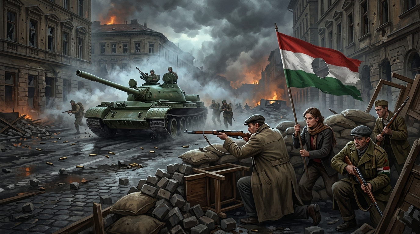 The Hungarian Revolution of 1956: Soviet Tanks in Budapest